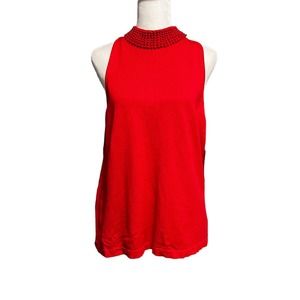 NWT - Calligraphie Red Sleeveless Top (Size: M)